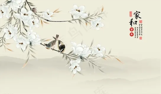 花鸟画 手绘花鸟 背景墙图片 花鸟画 手绘花鸟 背景墙图片