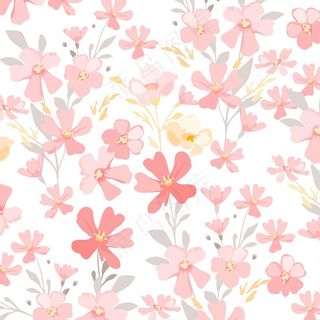 粉色小花朵平铺图图片