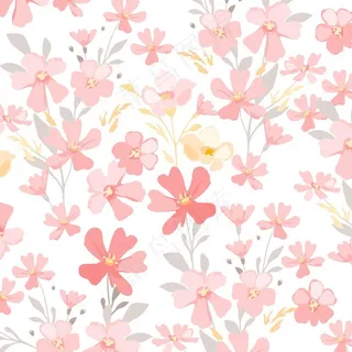 粉色小花朵平铺图图片