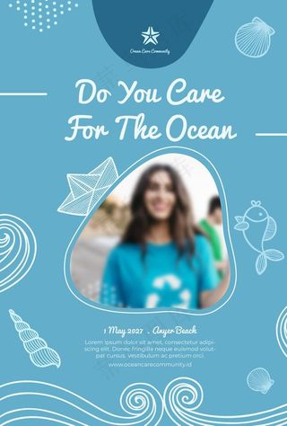 世界海洋日 海报图片