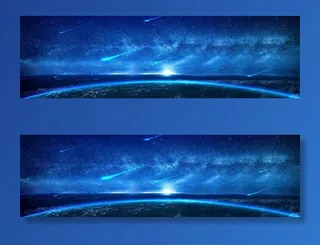 深蓝色流星背景图片