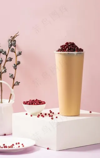 红豆奶茶图片