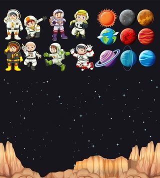 卡通太空星球图片