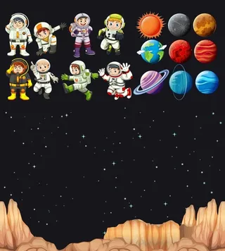 卡通太空星球图片