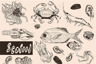 海鲜图标 水产图标图片