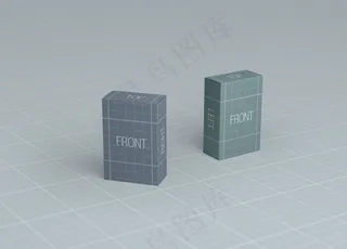 3C电子产品纸盒包装效果图样机图片