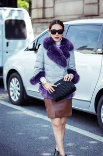 女装皮草模特 冬季皮草 皮草模图片