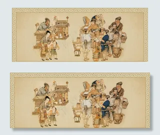 最美斗茶图图片