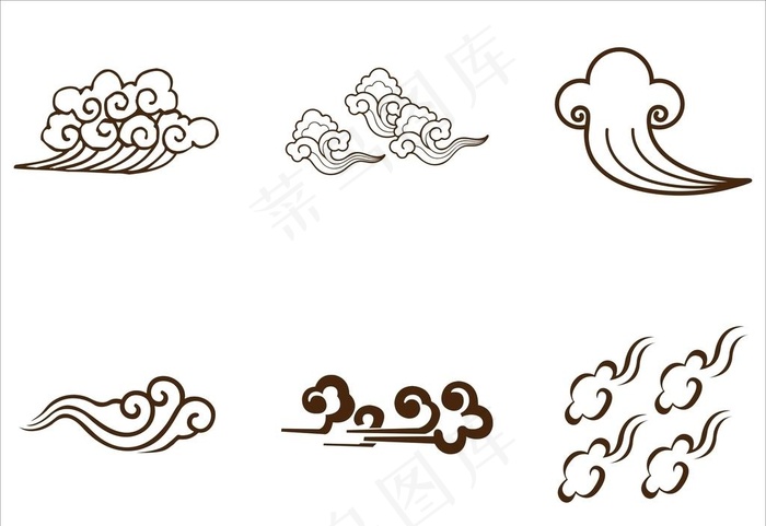 祥云 矢量 云朵 文化墙 元素图片