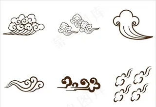祥云 矢量 云朵 文化墙 元素图片