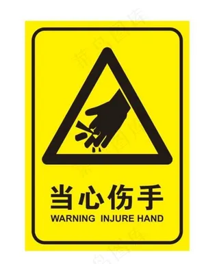 当心伤手图片