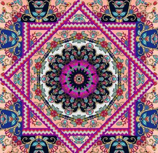 方巾 围巾 大牌围巾 手绘花型图片