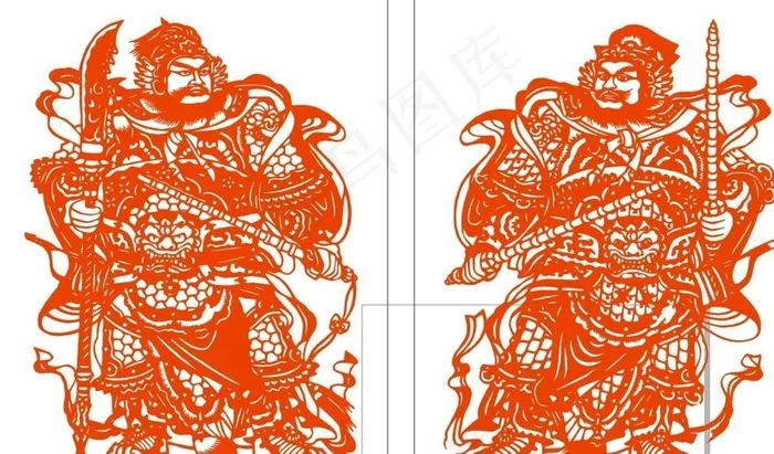 门神图片cdr矢量模版下载