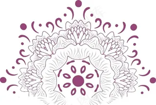 花纹 花 矢量  线条图片