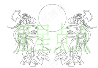 中秋佳节 古典 月饼  嫦娥图片