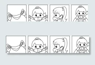 口罩佩戴式图片