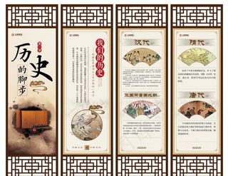 文化展厅 屏风画面 ai 展架图片