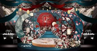 新中式婚礼 蓝色婚礼PSD分层图片