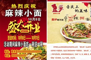 麻辣小面彩页图片