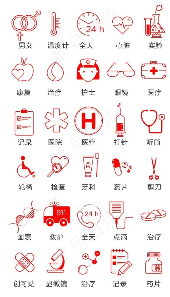 医疗图标图片psd模版下载