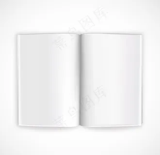 打开的书样机图片