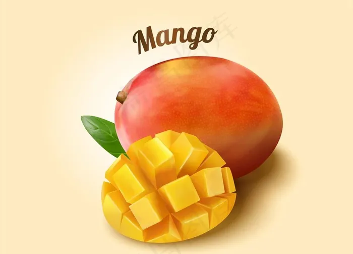 芒果海报图片eps,ai矢量模版下载