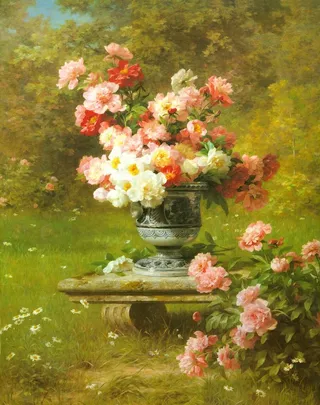 高清 花卉 油画 tif 大图图片