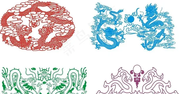 二龙戏珠图片 二龙戏珠图片