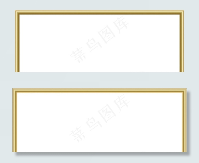 金色画框图片ai矢量模版下载