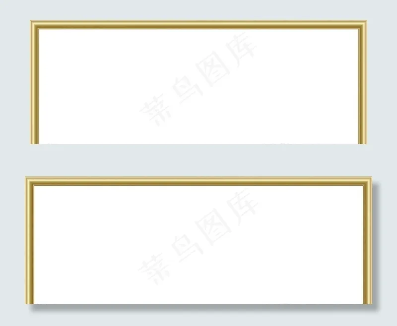 金色画框图片ai矢量模版下载