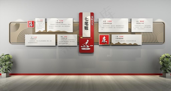 廉政文化墙图片cdr矢量模版下载