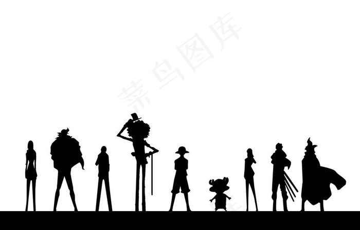 海贼王剪影图片
