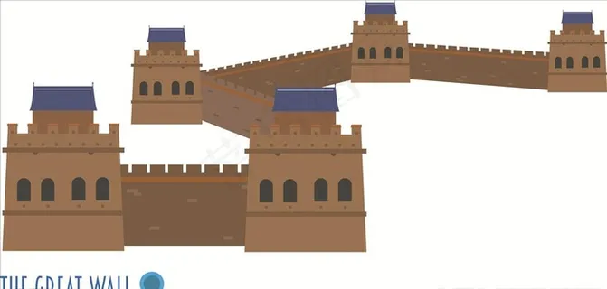 扁平东方元素矢量图下载图片