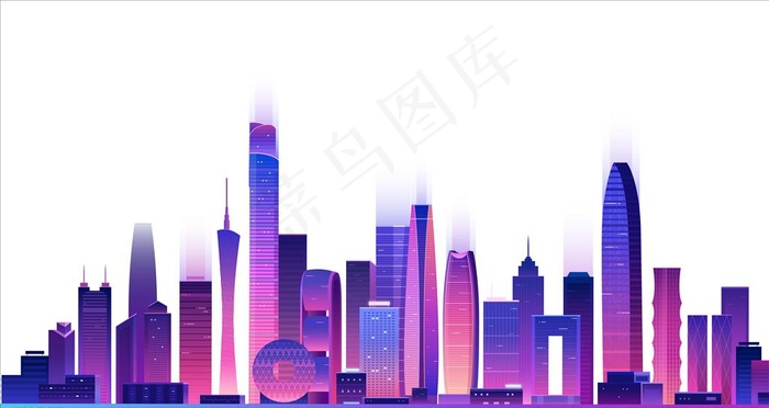 城市图片ai矢量模版下载
