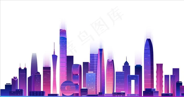 城市图片ai矢量模版下载