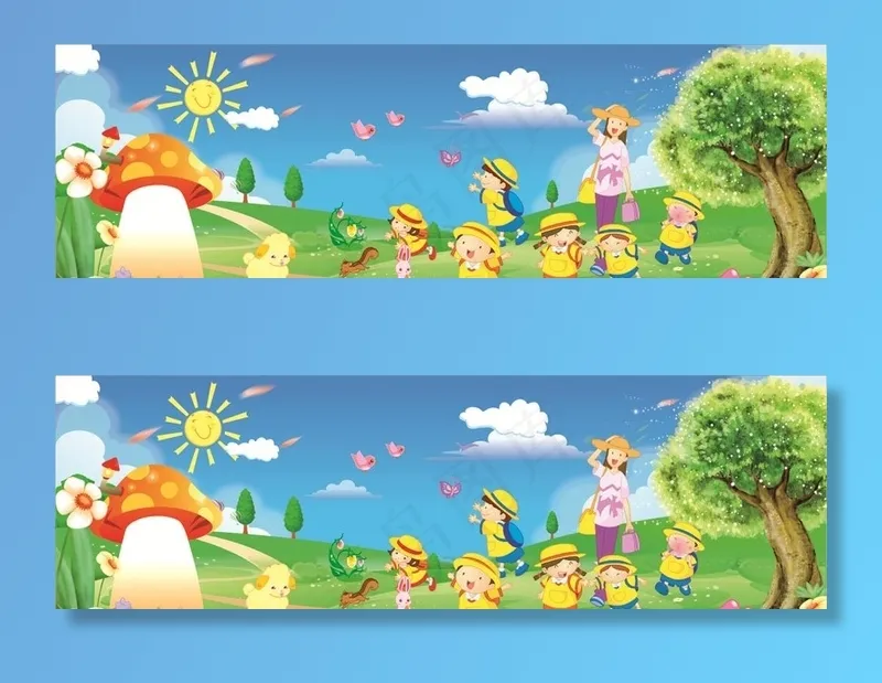 幼儿园 卡通墙画 卡通图片cdr矢量模版下载