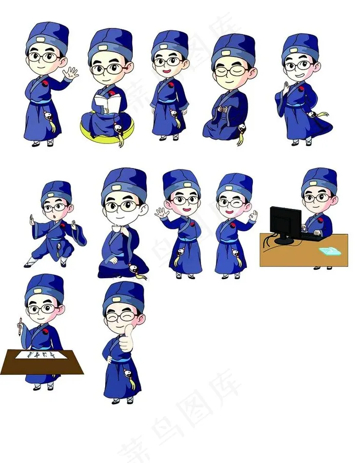 卡通人物图片(4724X6299(DPI:200))psd模版下载