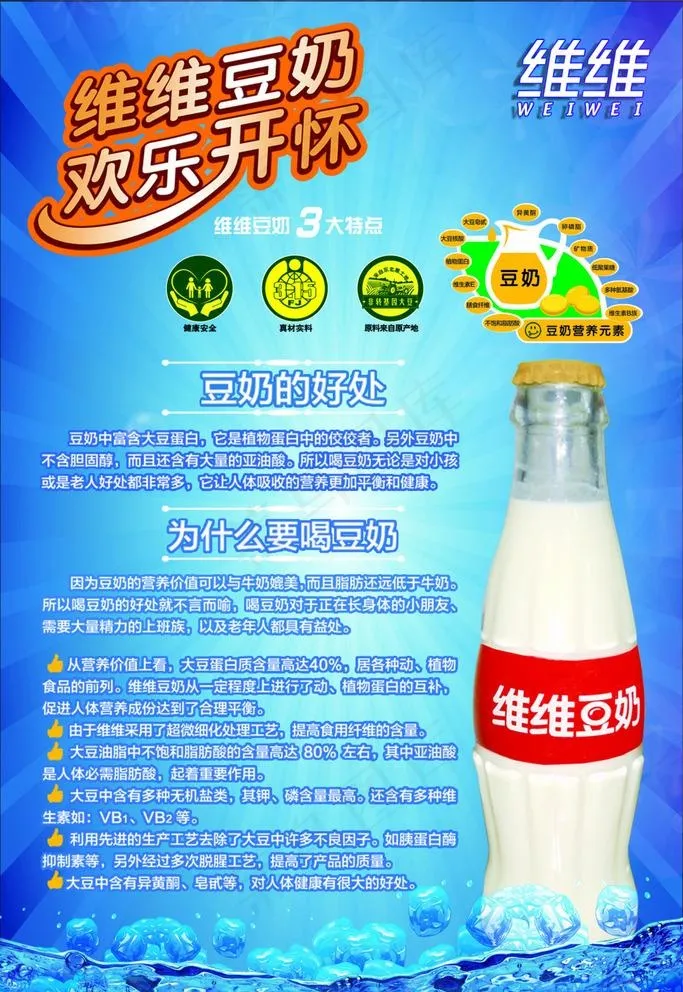 维维豆奶宣传    维维豆奶图图片(1654X2480(DPI:300))psd模版下载