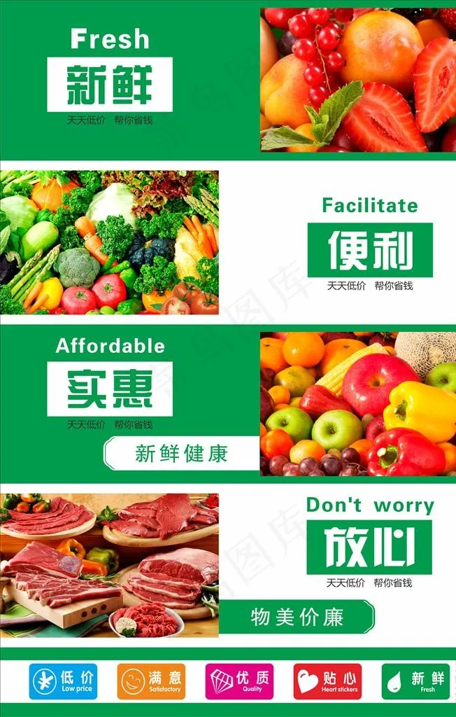 生鲜形象广告图片cdr矢量模版下载