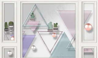 几何 背景墙图片