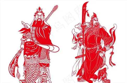 关公矢量图图片