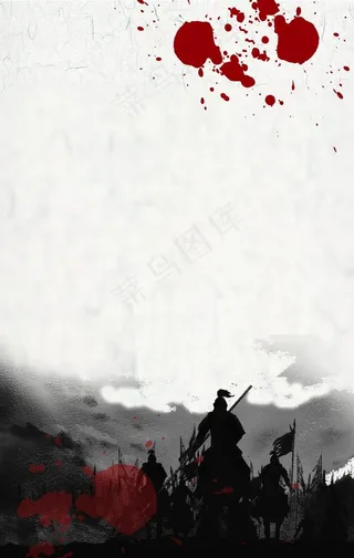 战争将军将士军队古风惨烈背景图片