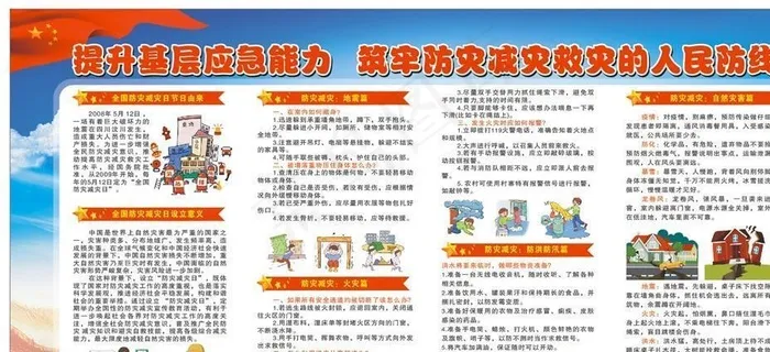 防灾减灾救灾图片cdr矢量模版下载