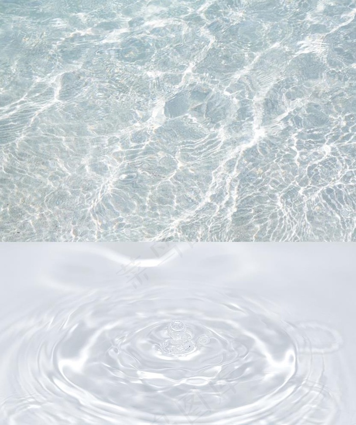 水纹水波高清背景冰爽清透蓝色水图片psd模版下载