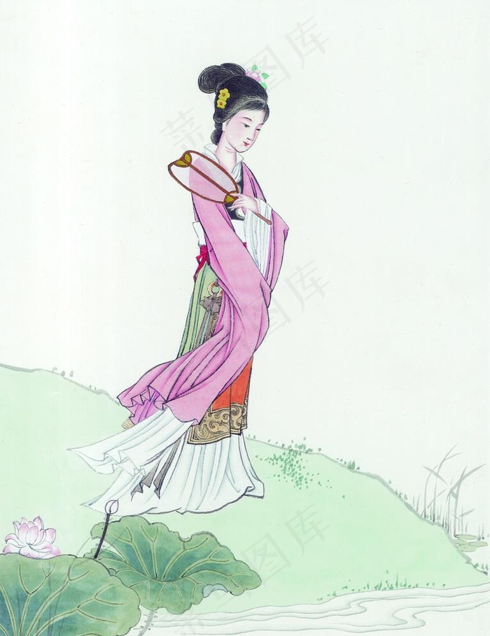 手绘美人 古代美人图片