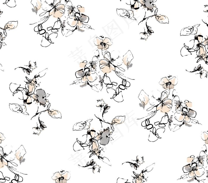 手绘花 玫瑰花 大牌花 乱花图片