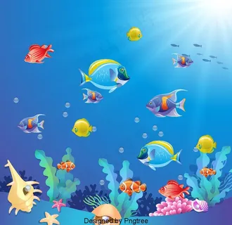 手绘海底世界图片