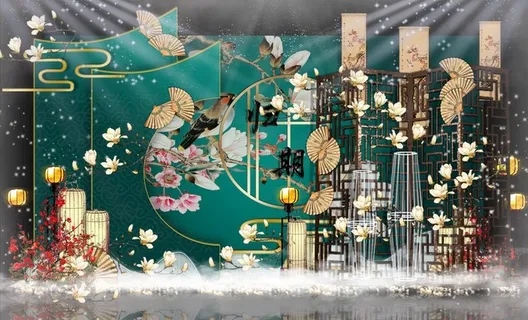 香槟色新中式图片 香槟色新中式图片