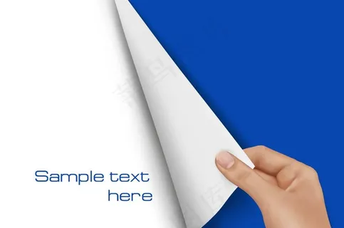 翻开空白纸张的手图片