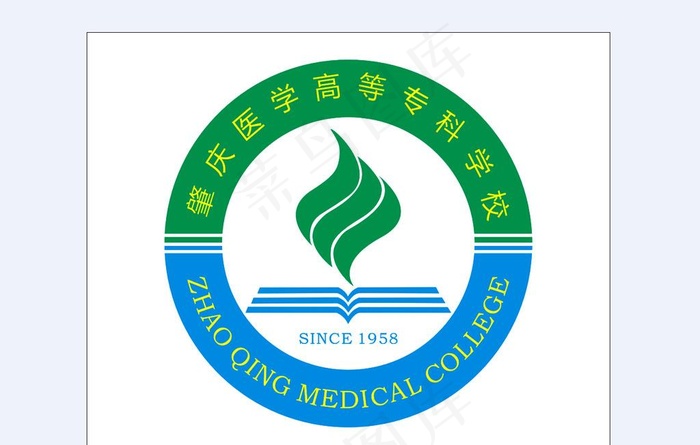 肇庆医学高等专科专学校LOGO图片cdr矢量模版下载